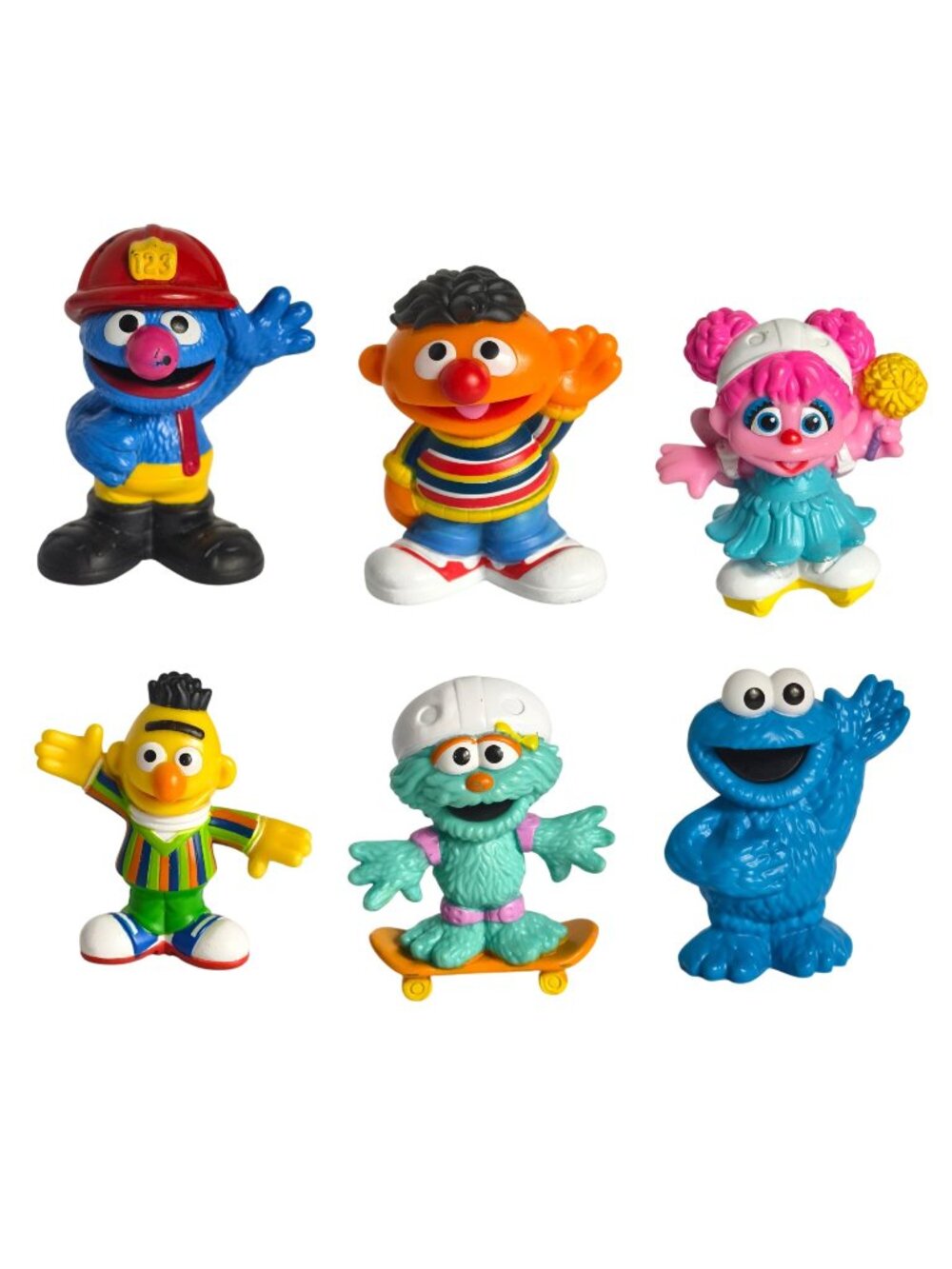 Sesame Street Grover Ernie Bert Abby Rosita Cookie Monster 6 pc Figure Set Colle